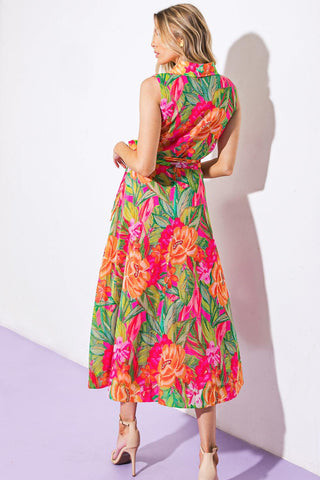 EVERYDAY DREAMS WOVEN MIDI DRESS - Glamourous Grace