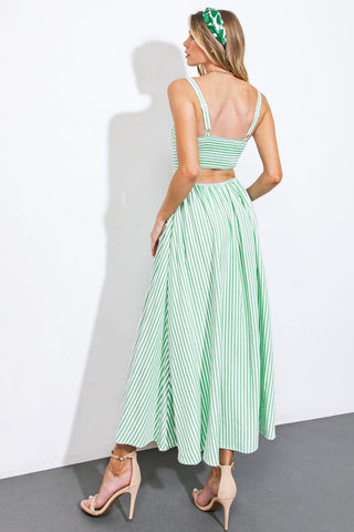 ATTRACTING LOOKS WOVEN MIDI DRESS - Glamourous Grace