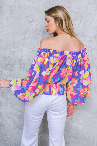 HONESTLY TRUTHFULLY PURPLE WOVEN TOP - Glamourous Grace