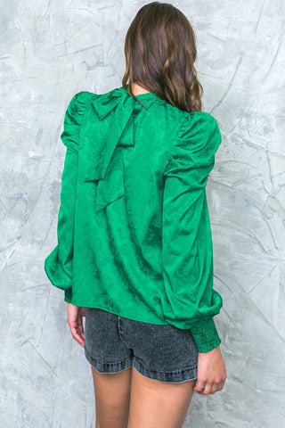 STOLEN GLANCES SATIN TOP - Glamourous Grace