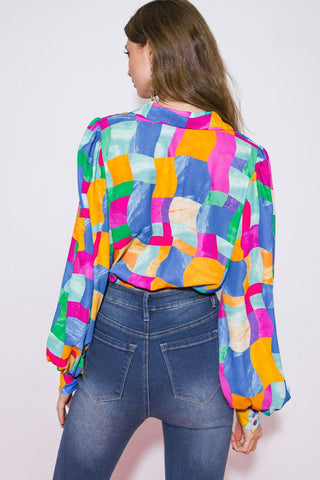 LOVELY STATEMENT WOVEN TOP - Glamourous Grace