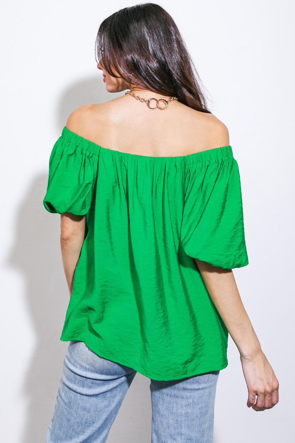 CALL TO ACTION WOVEN TOP - Glamourous Grace