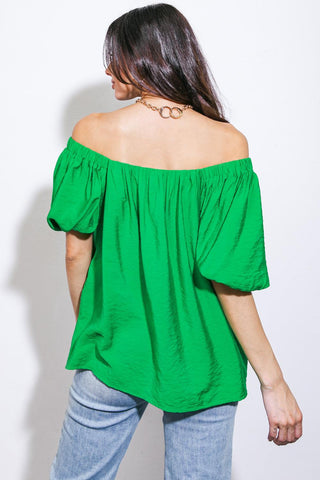CALL TO ACTION WOVEN TOP - Glamourous Grace