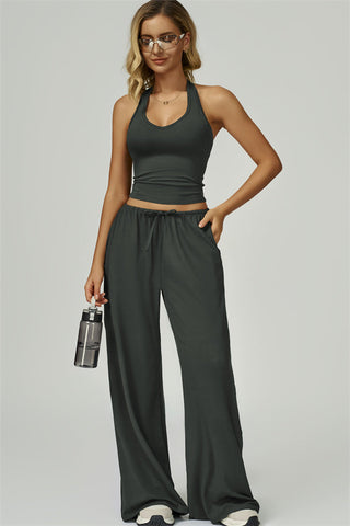 The Sprint Halter Tank Top Sweatpants 2-Piece Set
