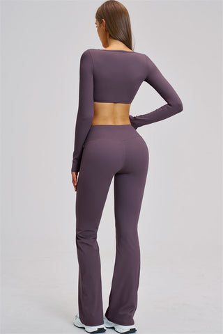 The Zestful Long Sleeve Crop Top