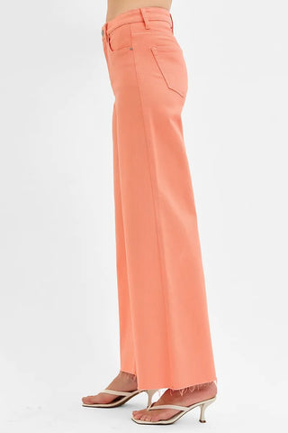 RISEN Tummy Control High Rise Wide Leg Jeans