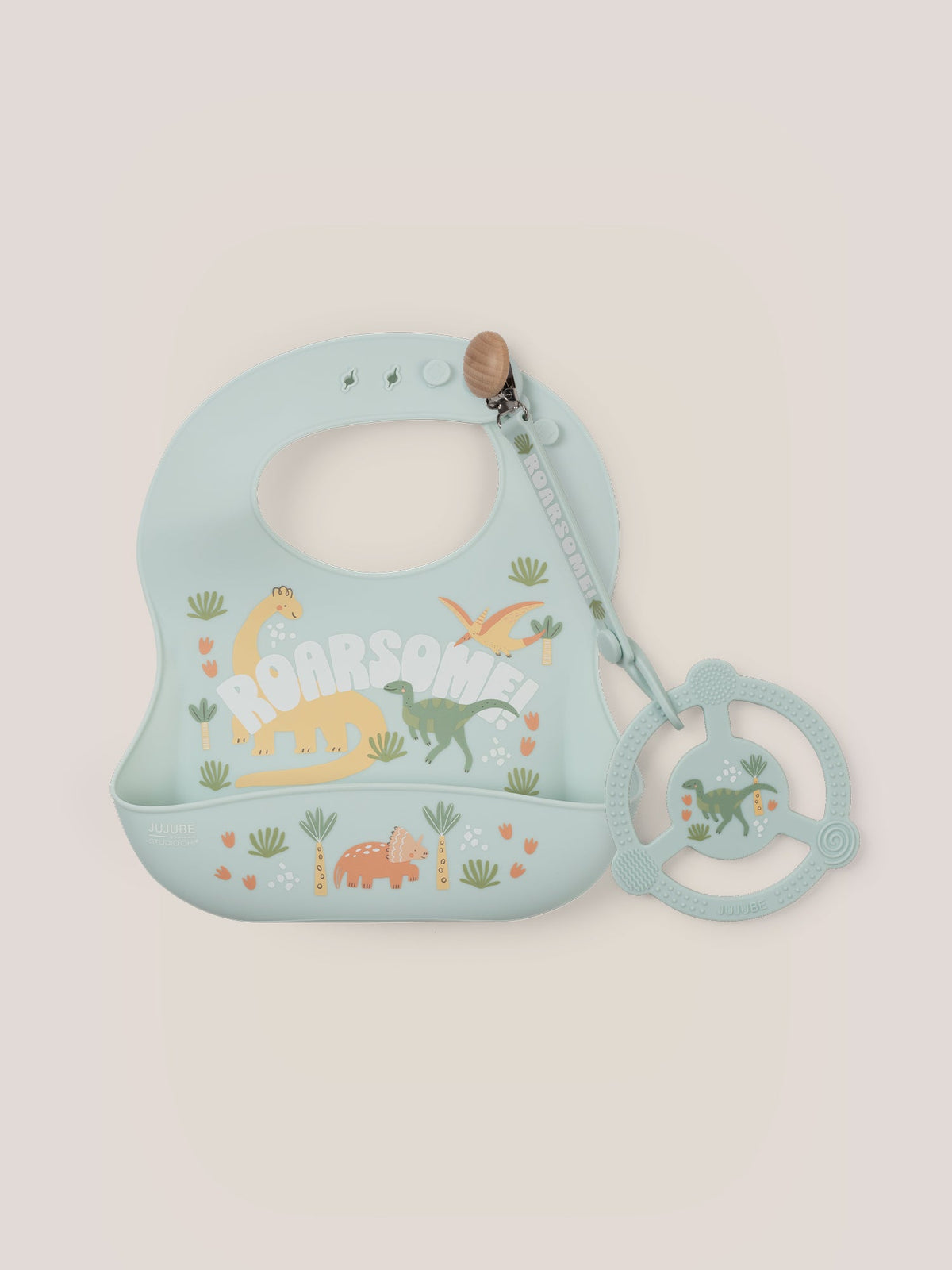 Bib and Teether Baby Bundle - Roarsome - Glamourous Grace