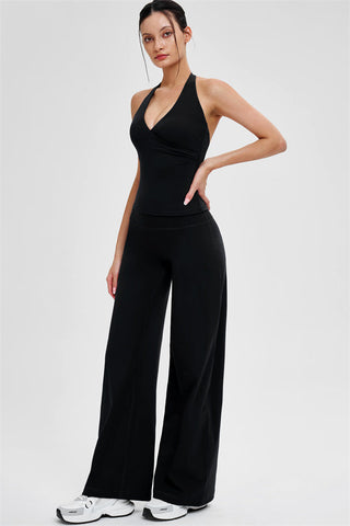 The Stride Crop Top Straight Leg Pants 2-Piece Set