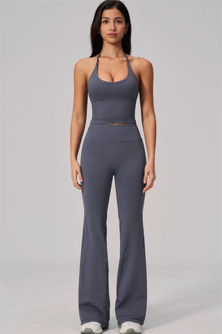 The Align Halter Tank Top Flared Leggings 2-Piece Set