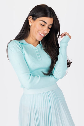 Bailey Top (Aqua Blue)