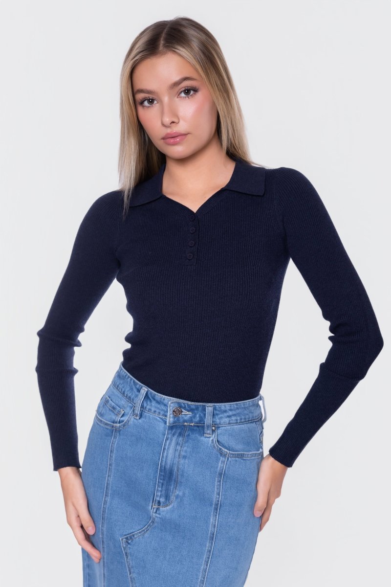 Bailey Top (Navy) - Glamourous Grace