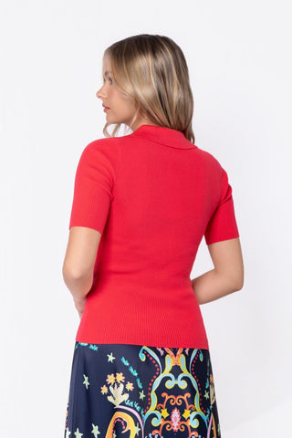 Bailey Top Short Sleeve (Coral Pink)