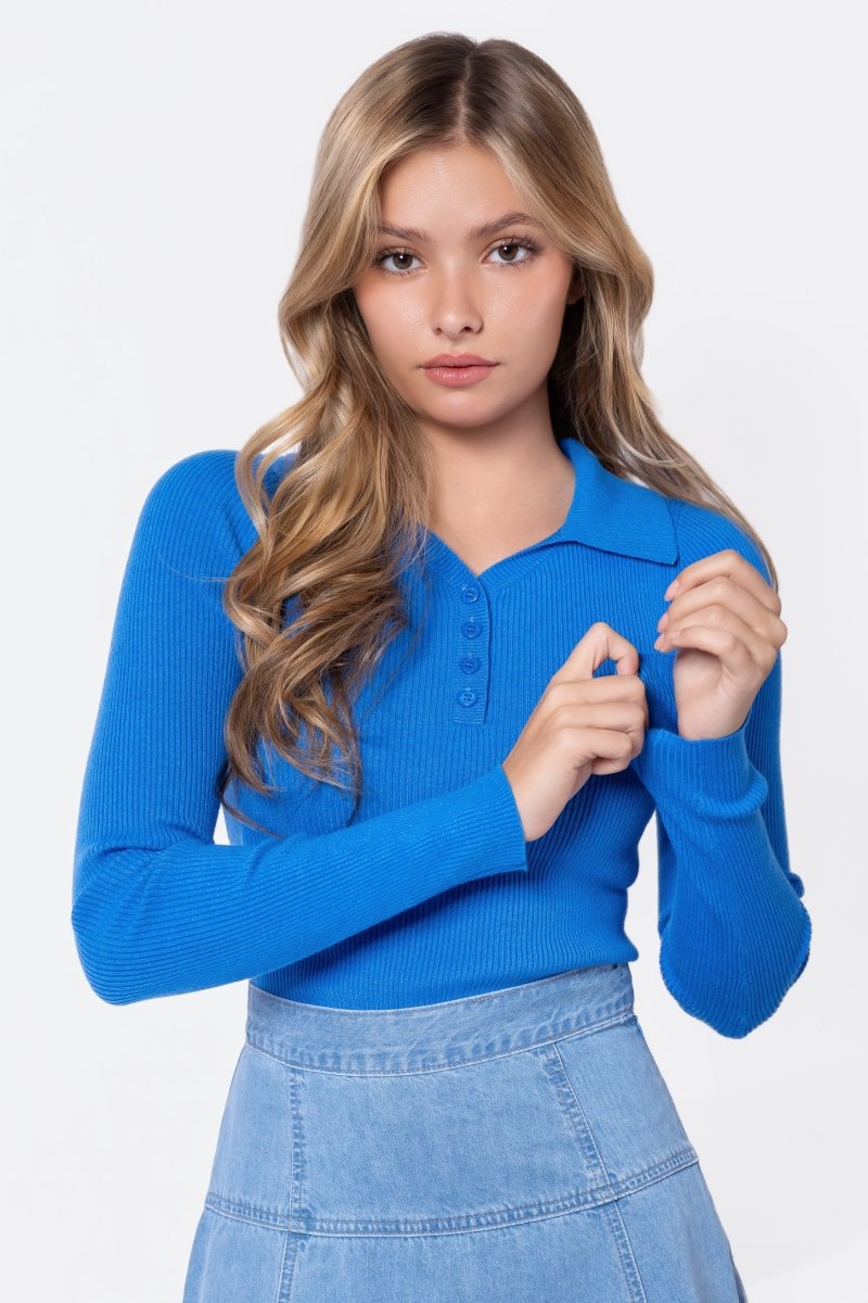 Bailey Top (Sky Blue) - Glamourous Grace