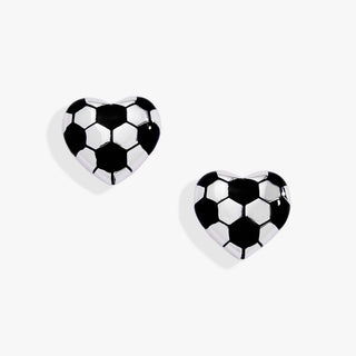 Soccer Heart Stud Earrings