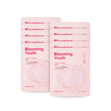 BANILA CO Blooming Youth Peach Collagen Mask Sheet 20ml X 10ea - Glamourous Grace