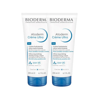 Bioderma Atoderm Cream - Intense Moisturizing Cream for Dry Skin, Dermatologically Tested, 200ml x2 - Glamourous Grace