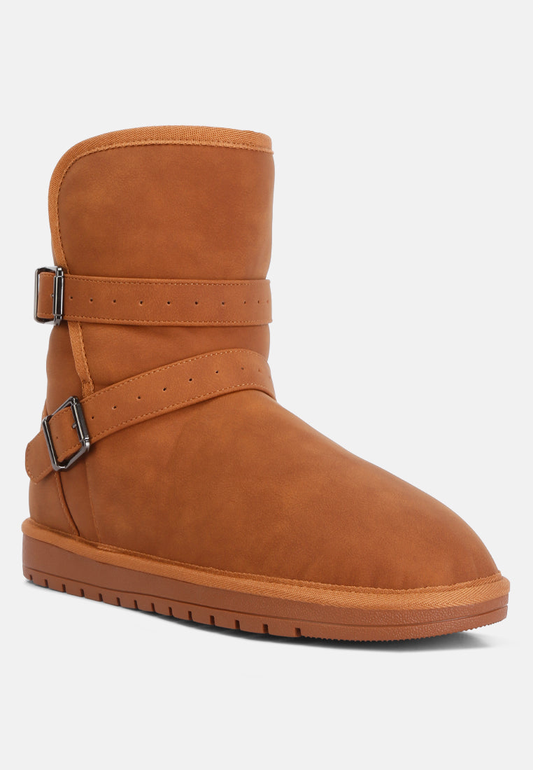 Basil Buckle Strap Detail Boots - Glamourous Grace