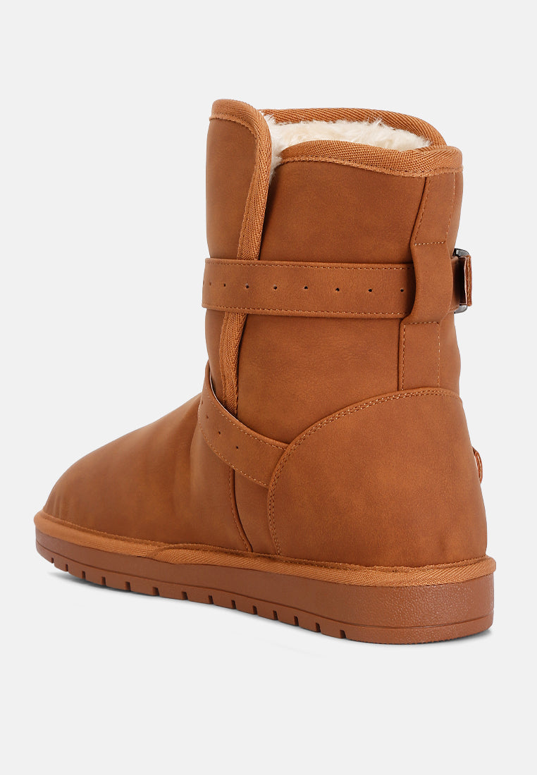 Basil Buckle Strap Detail Boots - Glamourous Grace