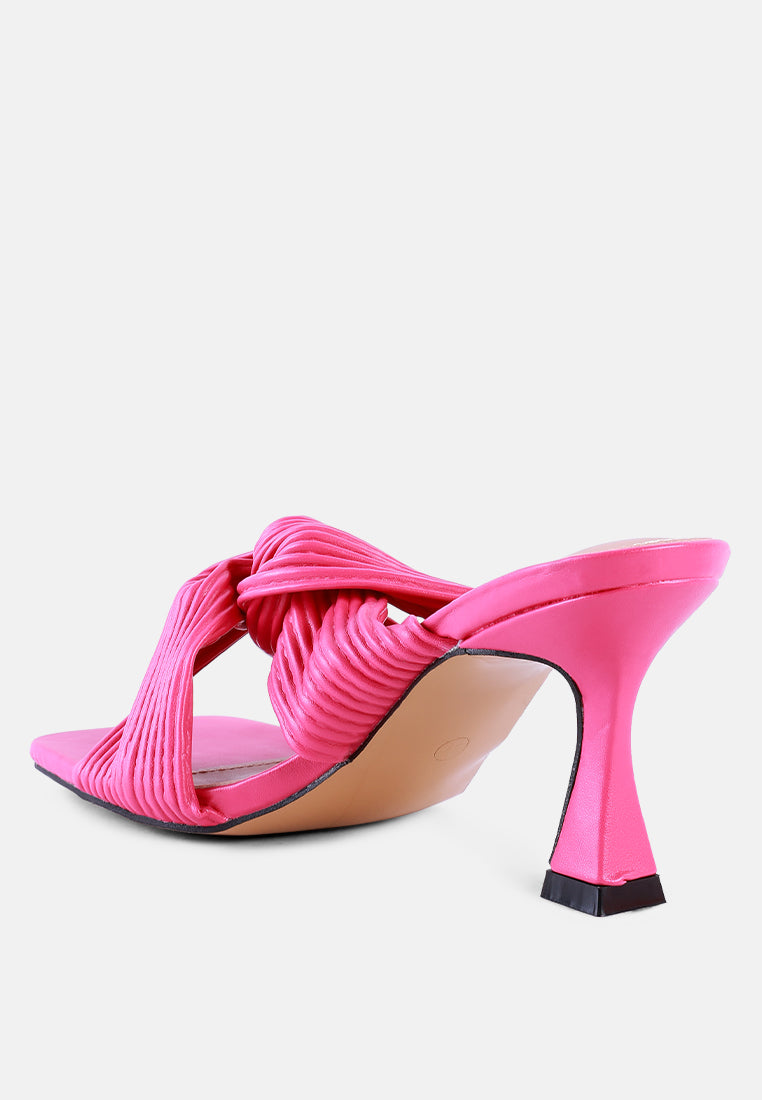Battle Ex Corss Pleated Strap Slip On Sandals - Glamourous Grace