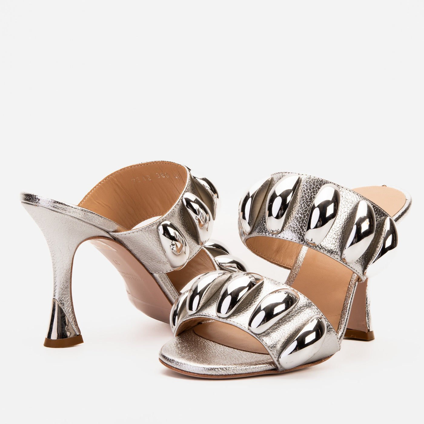 The Eclipse Silver Leather Women Sandal - Glamourous Grace LLC