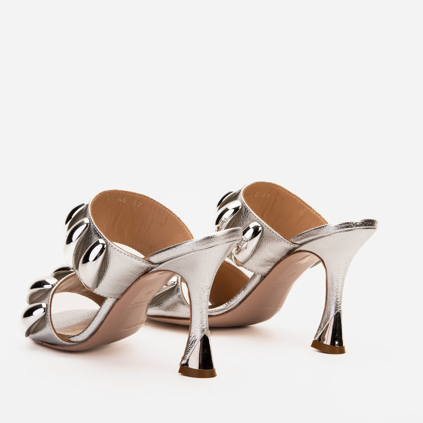 The Eclipse Silver Leather Women Sandal - Glamourous Grace LLC