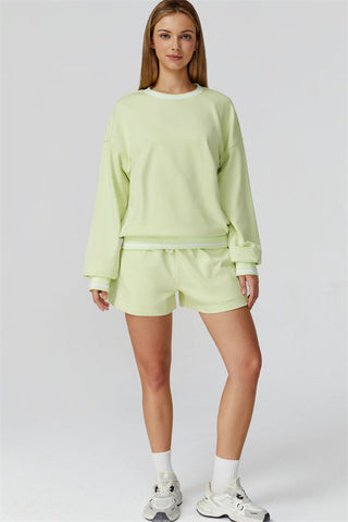 The Amara Sweatshirt Lounge Shorts 2-Piece Set