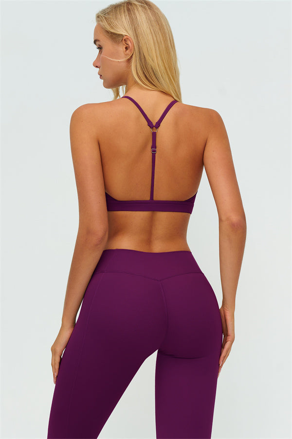 The Lushness Y-Back Sports Bra Leggings 2-Piece Set - Glamourous Grace