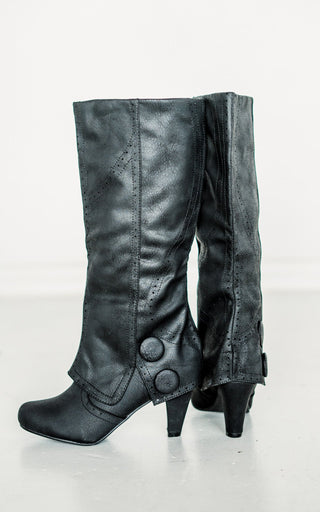 B Dad Boots in Black - Glamourous Grace