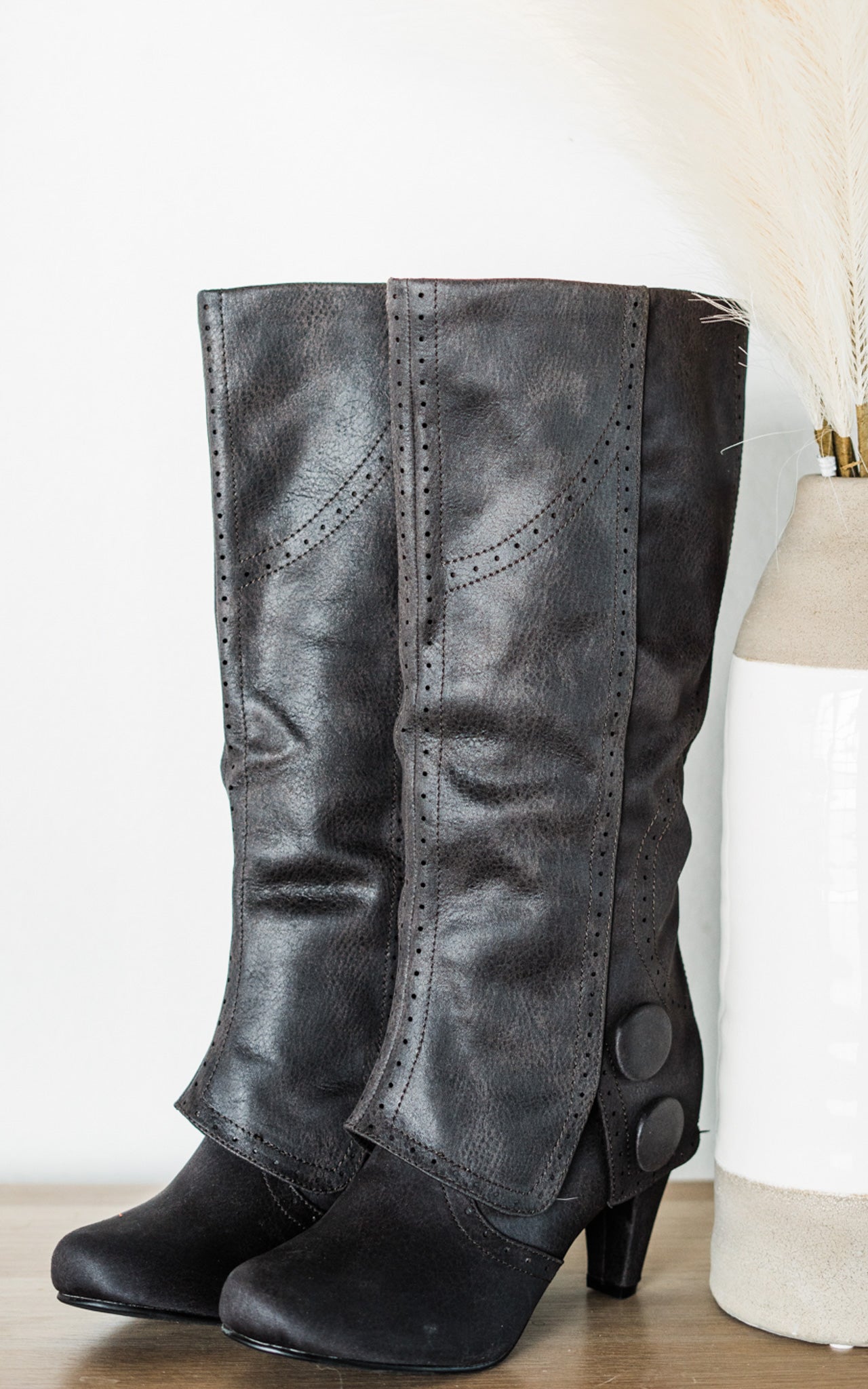 B Dad Boots in Grey - Glamourous Grace