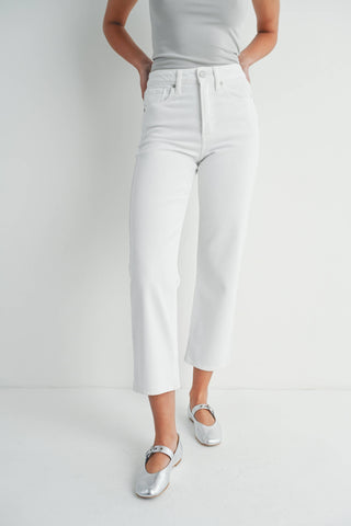 Sugar Vintage Straight White Jeans