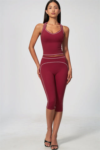 The Amara Tank Top Capri Leggings 2-Piece Set