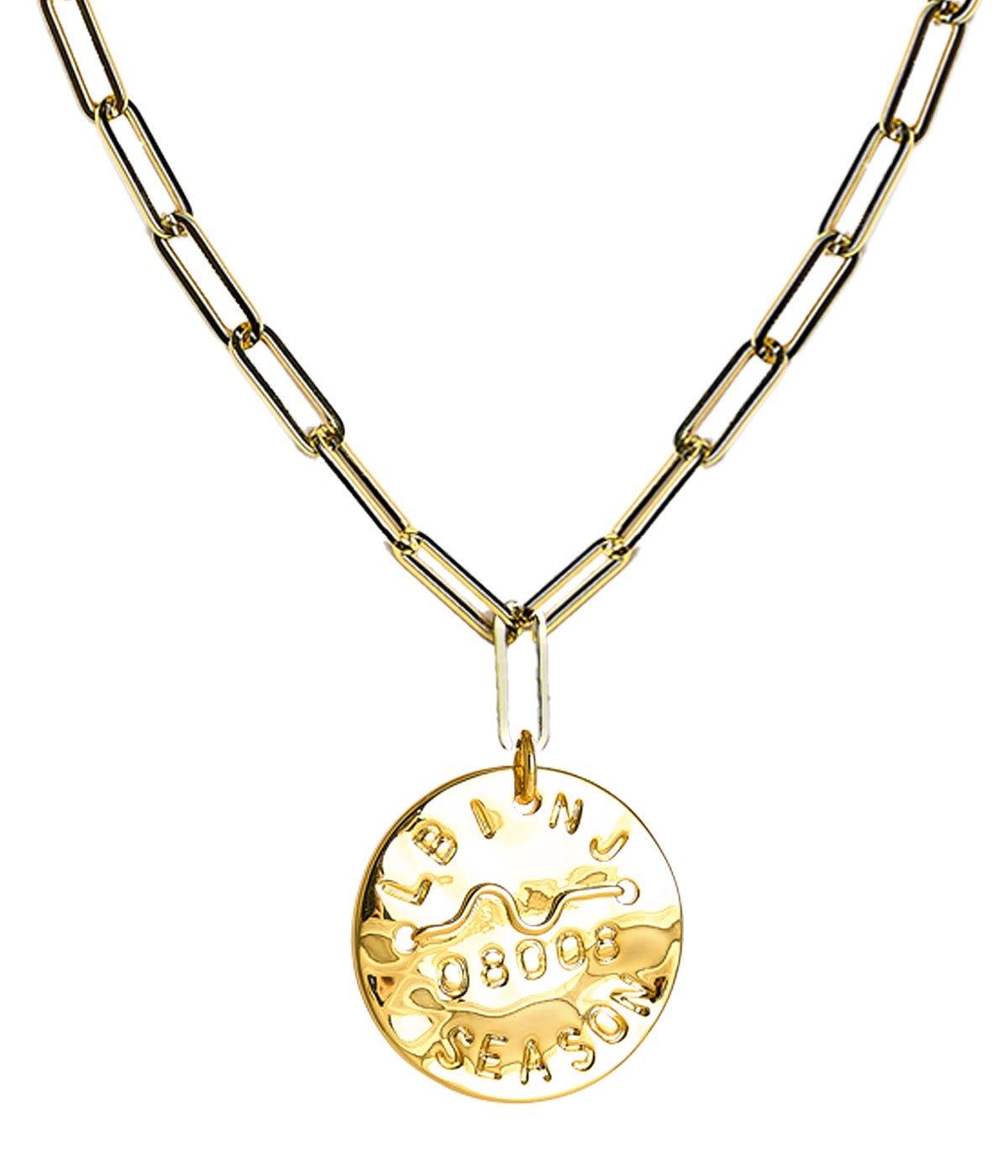 Beach Tag Charm Necklace – 18k Gold Plated - Glamourous Grace