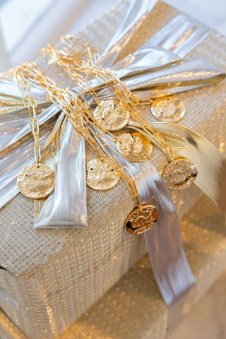 Beach Tag Charm Necklace – 18k Gold Plated - Glamourous Grace