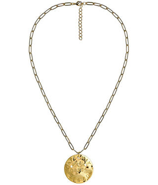 Beach Tag Charm Necklace – 18k Gold Plated - Glamourous Grace