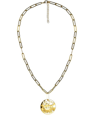 Beach Tag Charm Necklace – 18k Gold Plated - Glamourous Grace
