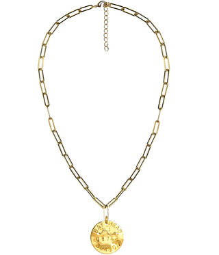 Beach Tag Charm Necklace – 18k Gold Plated - Glamourous Grace