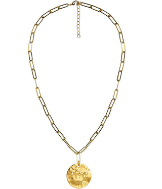Beach Tag Charm Necklace – 18k Gold Plated - Glamourous Grace