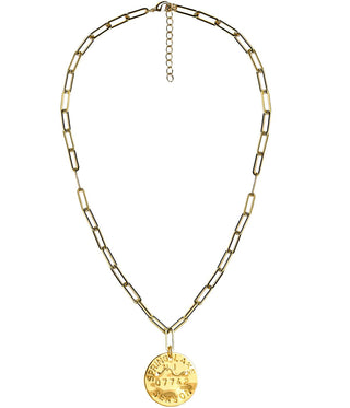 Beach Tag Charm Necklace – 18k Gold Plated - Glamourous Grace