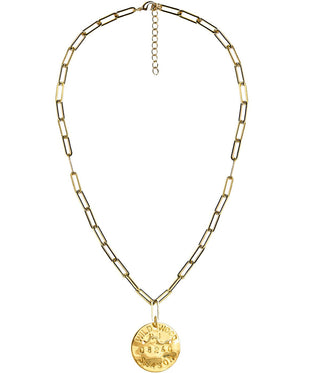 Beach Tag Charm Necklace – 18k Gold Plated - Glamourous Grace