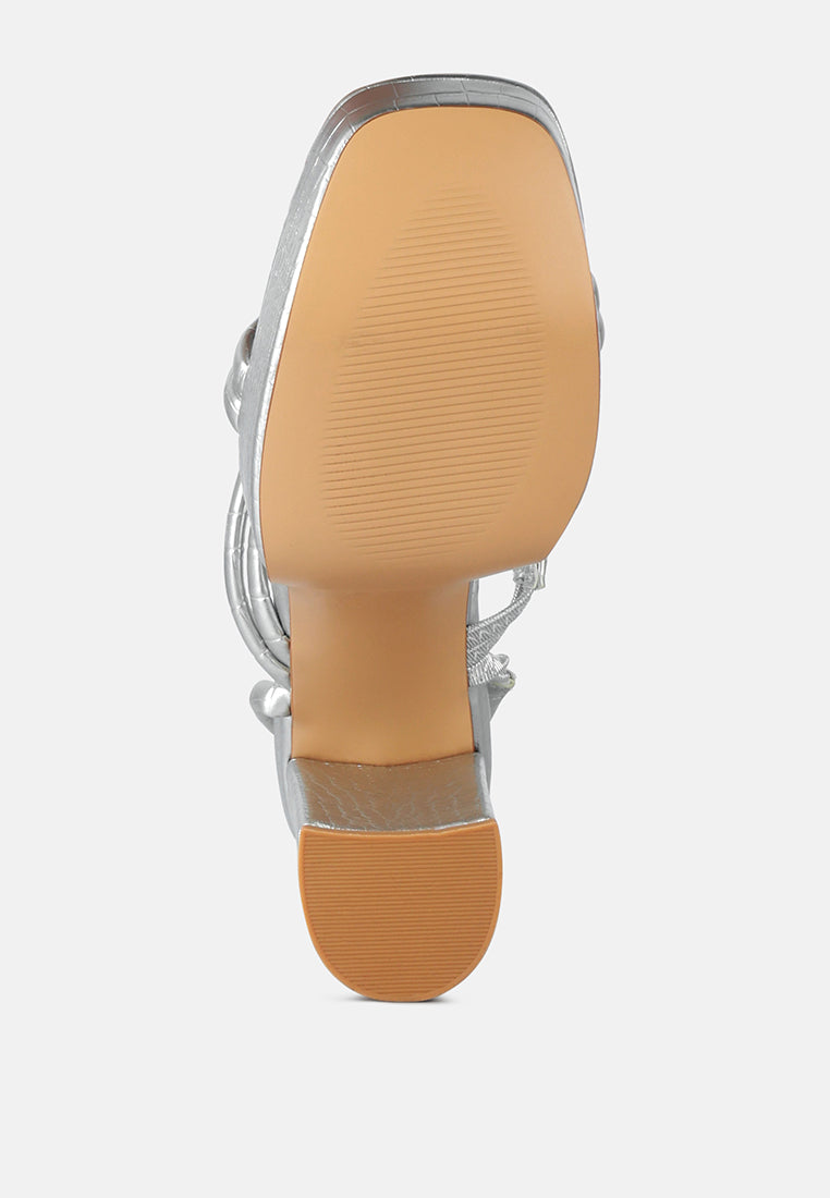 Beam Tips Strappy Chunky Platform High Heel Sandals - Glamourous Grace
