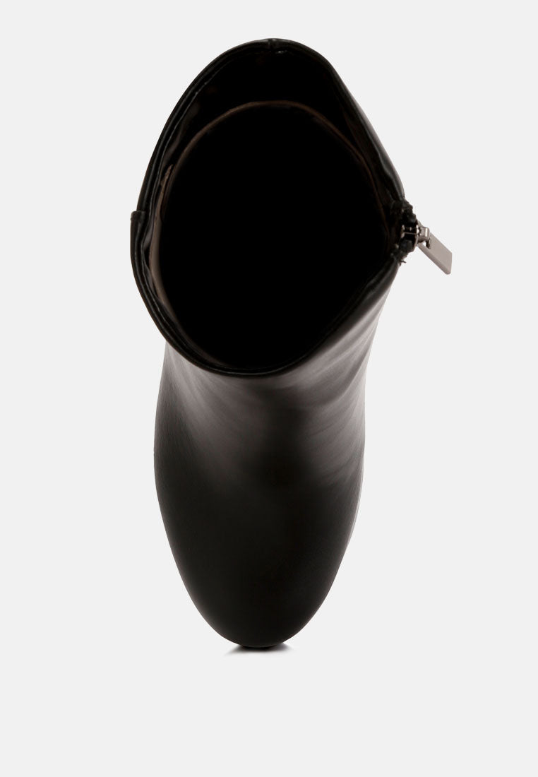 Beauty Block Heel Platform Ankle Boots - Glamourous Grace