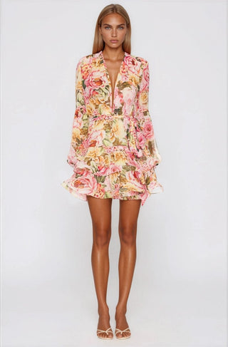 Bedouin Rose Mini Dress – Rose Floral (Final Sale) - Glamourous Grace