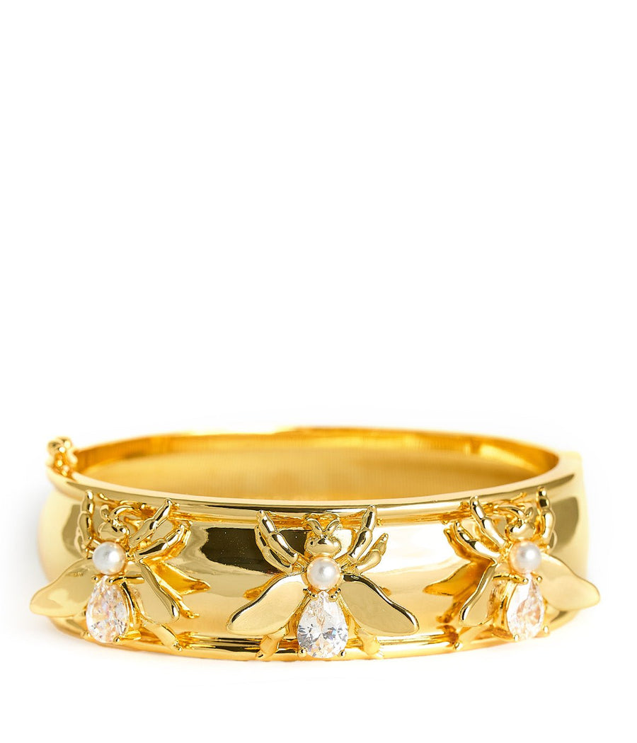 Bee Hinged Cuff - 18k Gold Plated - Glamourous Grace
