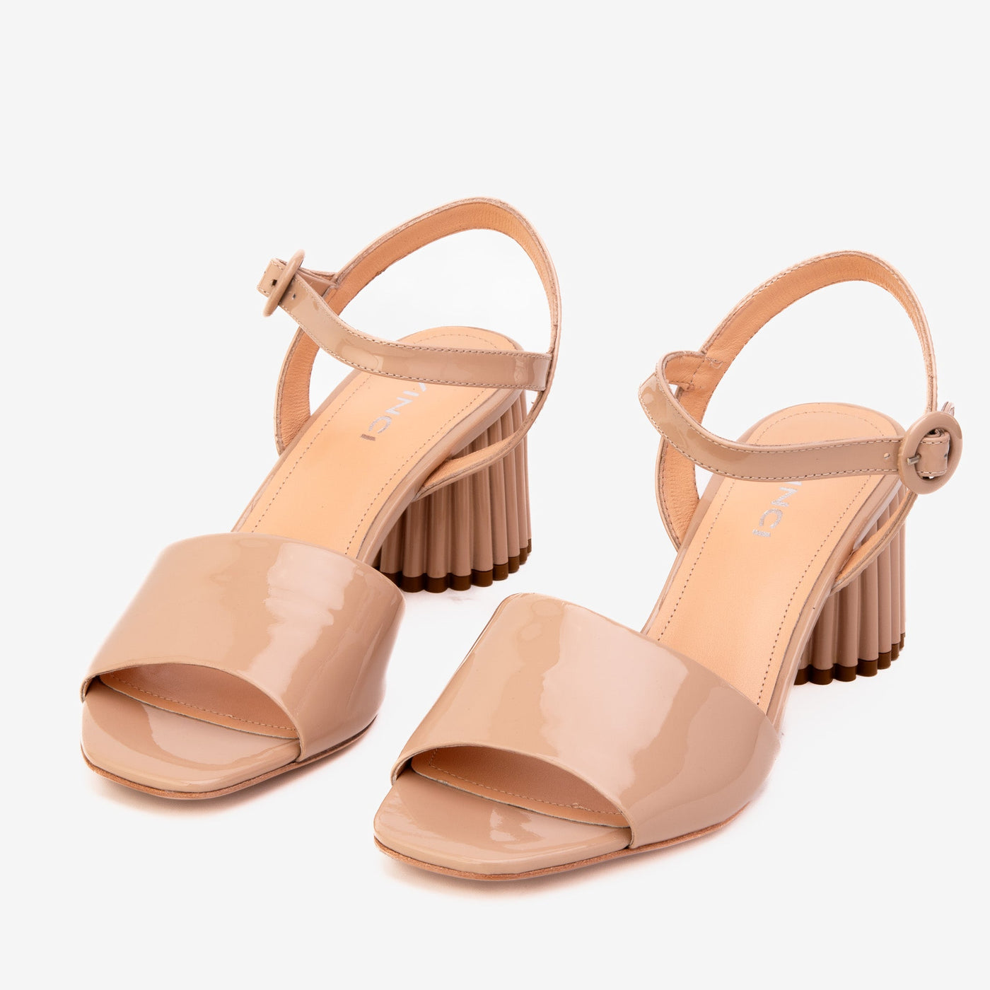 The Bamba Cream Patent Leather Women Sandal - Glamourous Grace