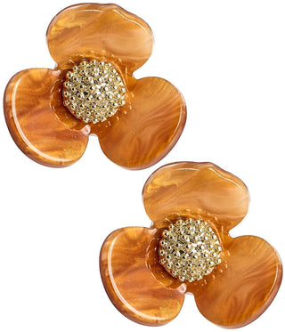 Bell Acrylic Flower Earring - Glamourous Grace