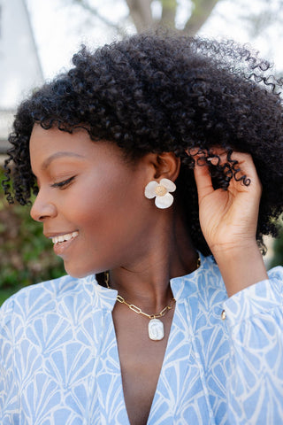 Bell Acrylic Flower Earring - Glamourous Grace