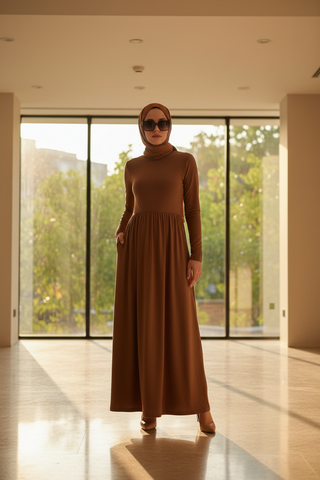 Bella Maxi Jersey Dress with Side Pocket - Glamourous Grace
