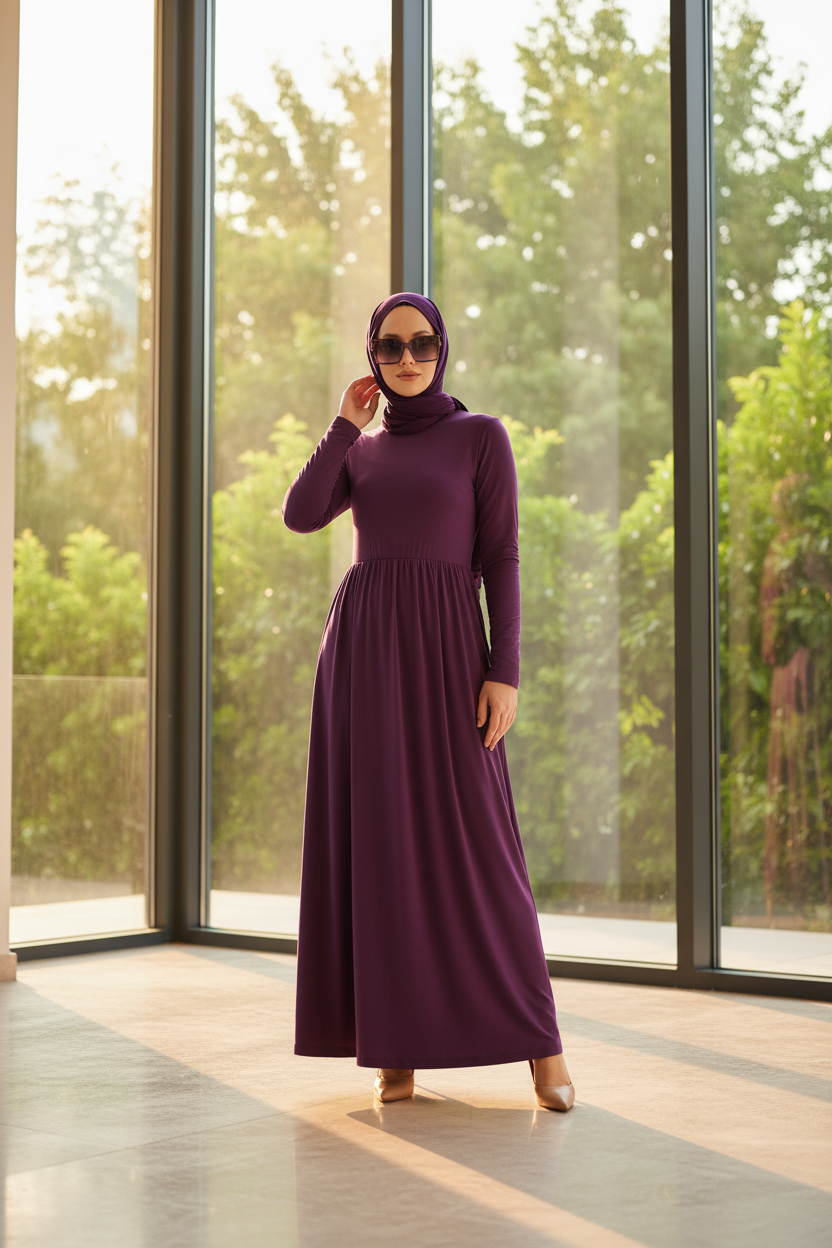 Bella Maxi Jersey Dress with Side Pocket - Glamourous Grace