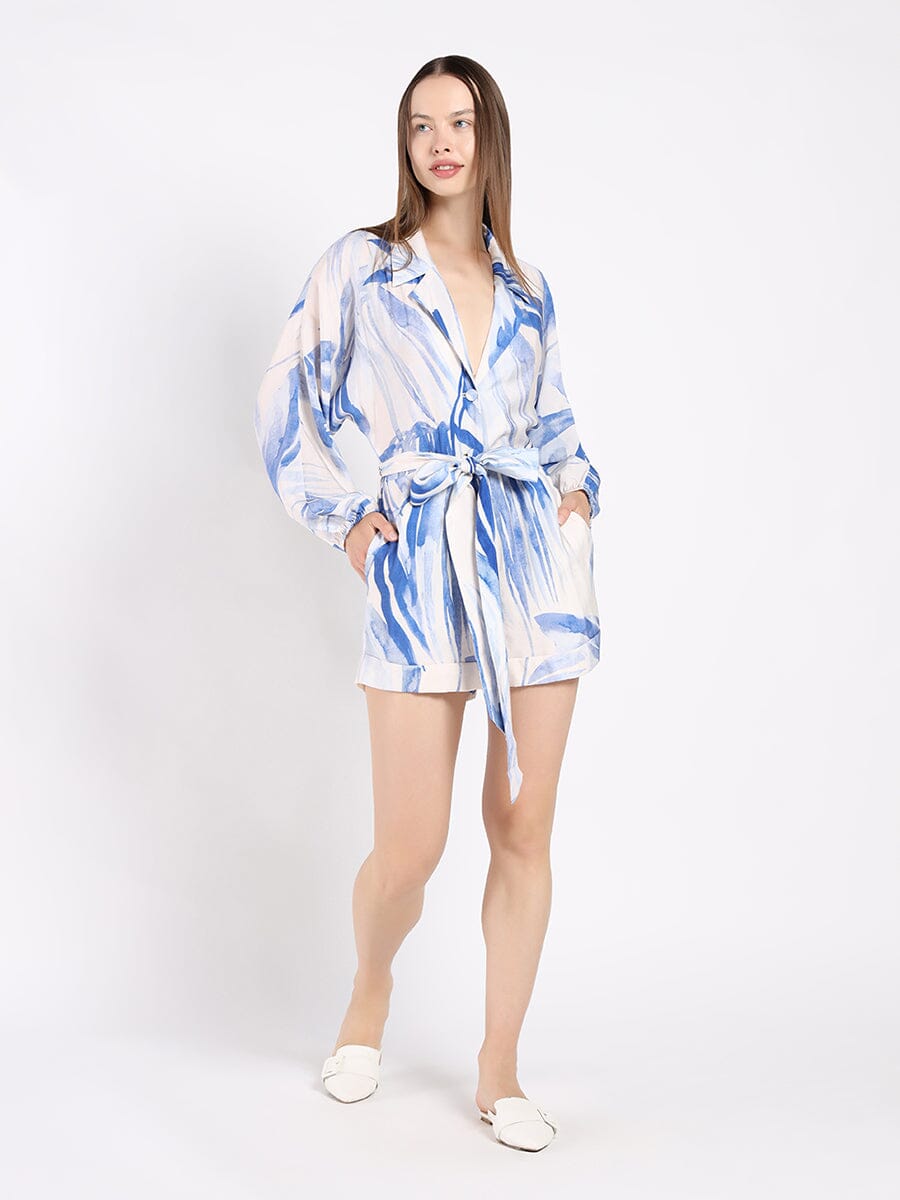 Belted Jumpsuit With a Print - Glamourous Grace
