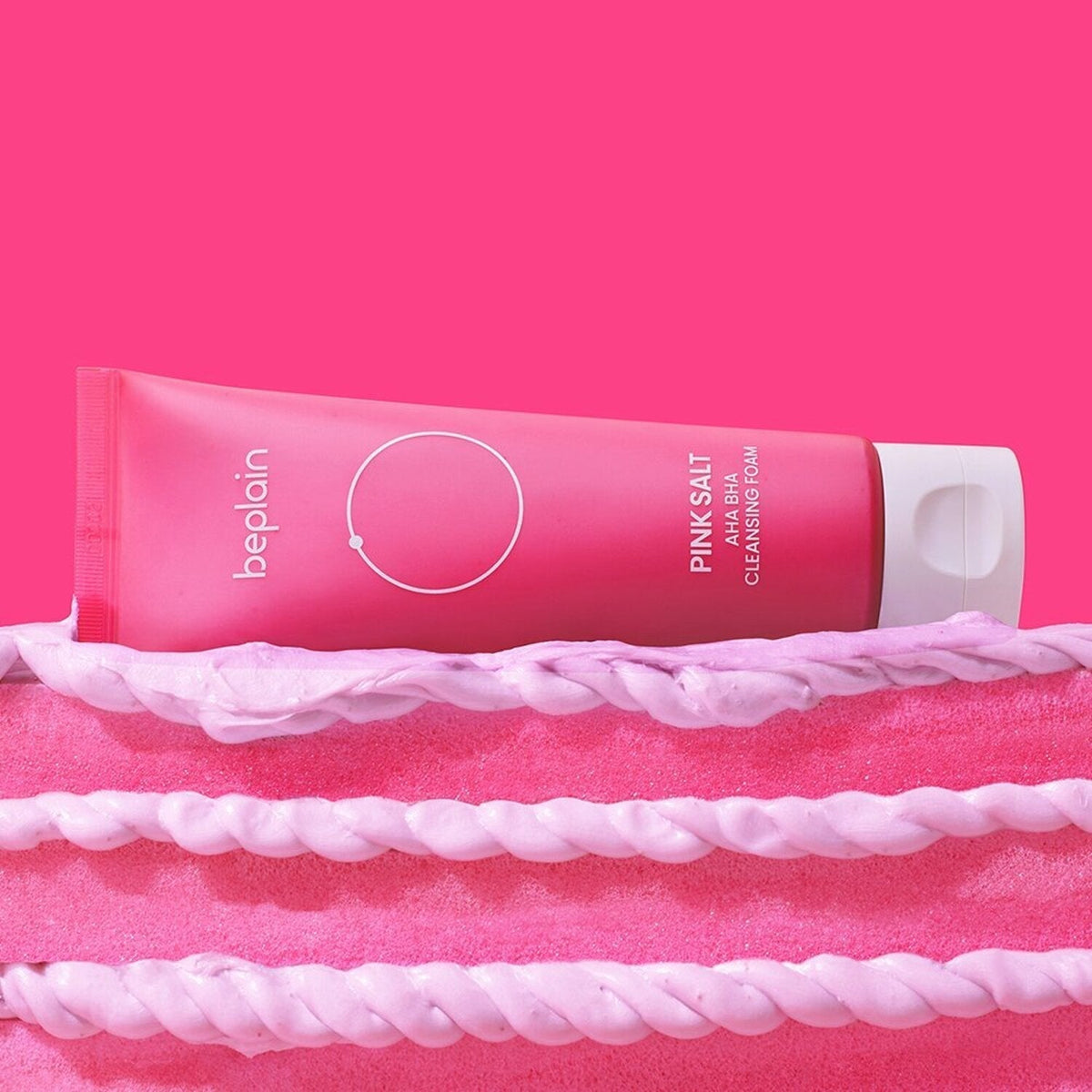 beplain Pink Salt AHA BHA Cleansing Foam 120ml - Glamourous Grace
